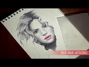 How to draw Shakira (Como dibujar a Shakira)