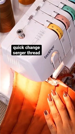 Change serger thread FAST! #sewing #shorts