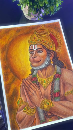 Jai Shree Ram! Hanuman ji Drawing" 😍🔥 #drawing #hanuman #trending #viralart