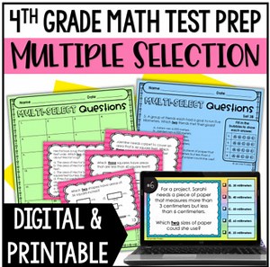 4th Grade Math Test Prep: Multiple Select Questions (Set 3)