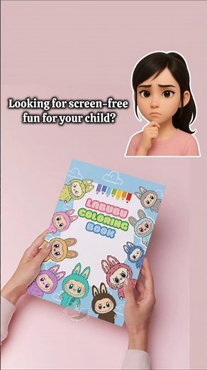 This adorable Labubu coloring book is just what you need!#labubu