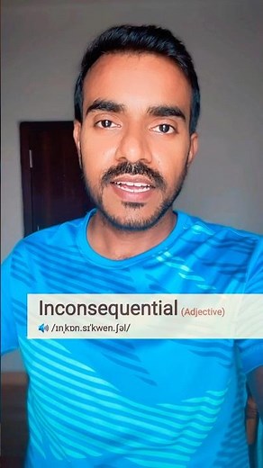 What does INCONSEQUENTIAL means?| क्या होता है Inconsequential मतलब?| #vocabulary #banking #ssc #yt