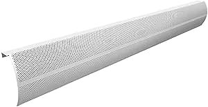 Baseboarders Elliptus Series 5 ft (60 in) Galvanized Steel Slip-On Baseboard Heater Cover, Rust Resistant, White, for Hydronic Hot-Water Systems