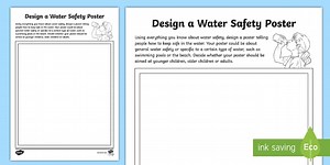 KS2 Design a Water Safety Poster Worksheet