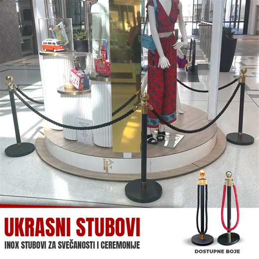 Super Akcija on Instagram: "⚜️ UKRASNI STUBOVI SA UKRASNIM KONOPCEM ⚜️ ♦️ 1 stub ( visina 95cm ) cijena 60KM ♦️ 1 ukrasni konopac ( dužine 155cm ) cijena 15KM 📌 Ovi ukrasni stubovi služe za usmjeravanje gostiju, stvaranje elegantnih barijera ili ograda, te dodavanje estetskog elementa prostoru. 📌 Mogu se koristiti za označavanje VIP zona, stvaranje prolaza, ili jednostavno za dodavanje svečanog ugođaja. 📌 Njihova funkcionalnost i estetski izgled čine ih popularnim izborom za organizatore razl