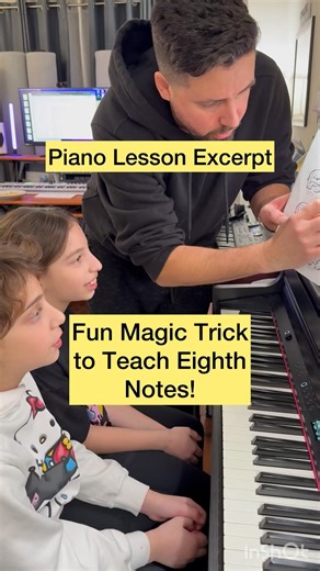 Fun Magic Trick to Teach Eighth Notes | Thumb Trick | Piano Lesson with Tyler Seidenberg #kidspiano