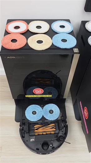 Just A Dad on Instagram: "Dreame Matrix 10 vs Mova mobius 60 robot vacuum cleaner comparison, who's gonna win?They both have a lot of the same features, but the mop pads are different.I'll be releasing this video really.Soon on my youtube channel, just a day.Look for it coming soon.This is the future of how your home's going to be cleaned.The base station can change out the mop pads for each room game changer"