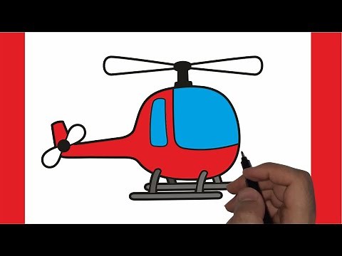 How to Draw a Helicopter Easy Step by Step | Helicopter Drawing