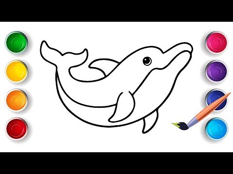 Dolphin Coloring Pages for Kids Educational Coloring Videos !