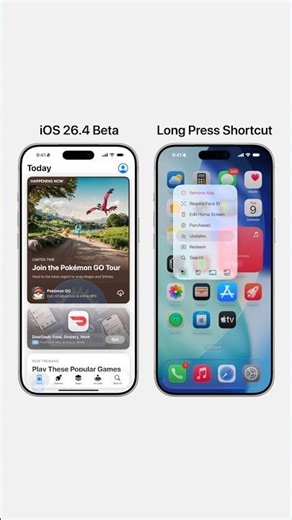 iOS 26.4 Beta adds an extra step to access the App Store Updates page.