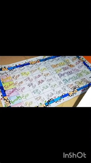 How to Make a Creative & Aesthetic School Timetable! 🎨📚#shorts #crasiara