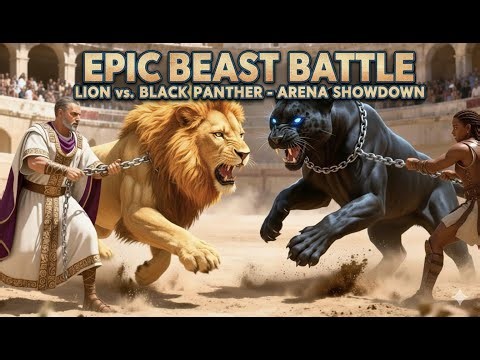 LION vs. BLACK PANTHER: Who will be King of the Roman Colosseum? | Historical Reenactment