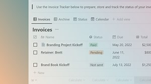 Notion Invoice Template & Tracker (2024) | Landmark Labs