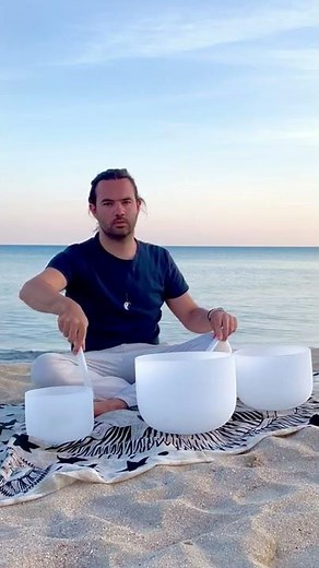 432 Hz Crystal Bowls Sound Bath by the Sea | Meditation, Healing, Yoga, Mindfulness, Relax, Sleep