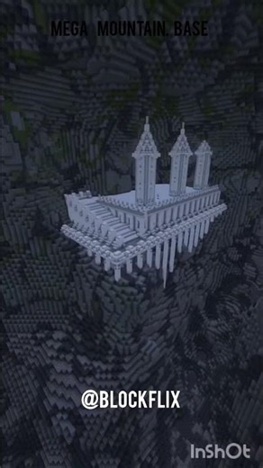 Mega Mountain base #minecraft #minecraftarchitecture #minecraftbuild