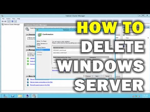 HOW TO DELETE WINDOWS SERVER