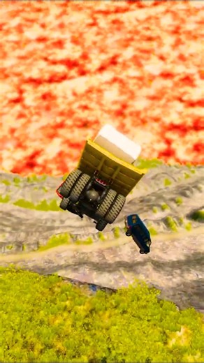 Cars vs Giant Lava Pit – BeamNG.drive 01 #beamng #shorts #beamngdrive #car #usa #viral #india