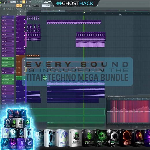 1M views · 1.1K reactions | Titan is OUT NOW and it features 15 brand new Techno & Rave sample and vocal packs in 1 giant bundle!  ✅ Includes 15 Sample Libraries for Every Techno Genre ✅ Over 400 Live-Recorded Techno Vocals ✅ Revolutionary Ultimate Kick Builder ✅ Over 7,100 Sound Resources ✅ Melodies, SFX, Drums, Percussions, Presets, MIDI Files and More... Secure your copy now before the discount is gone! ⏰ | Ghosthack Audio | Facebook