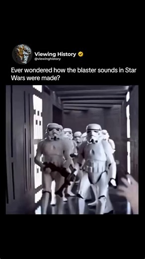 @viewinghistory on Instagram: "One of the most iconic sci-fi sounds ever came from pure experimentation. While searching for unique audio textures for Star Wars, sound designer Ben Burtt struck a steel guy-wire with a wrench and recorded the sharp snap and echo it produced. That simple metallic twang became the foundation for the blaster sound. By shaping and layering the recording, Burtt turned an ordinary noise into something that felt futuristic, powerful, and unforgettable. Follow (us) @View