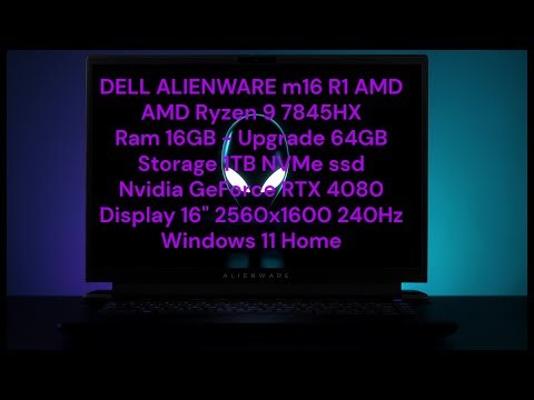 DELL ALIENWARE m16 R1 AMD - Unboxing - Disassembly - Ram Upgrade