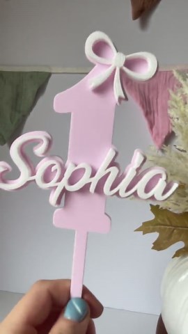 First Birthday Cake Topper, Acrylic Cake Topper, Custom Cake Topper, Smash Cake Topper, First Birthday Decor, One Cake Topper - Etsy