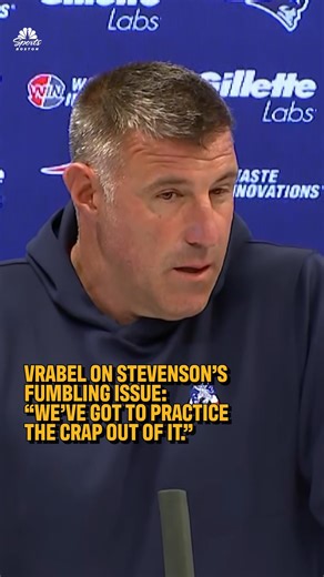 87K views · 1.1K reactions | Mike Vrabel addresses Rhamondre Stevenson's fumbling issues and discusses ways to improve ball security | NBC Sports Boston | Facebook
