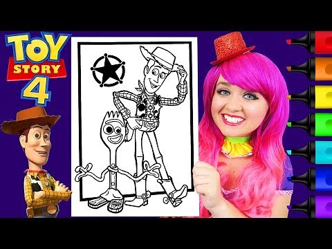 Coloring Toy Story 4 Woody & Forky Coloring Page Prismacolor Markers | KiMMi THE CLOWN