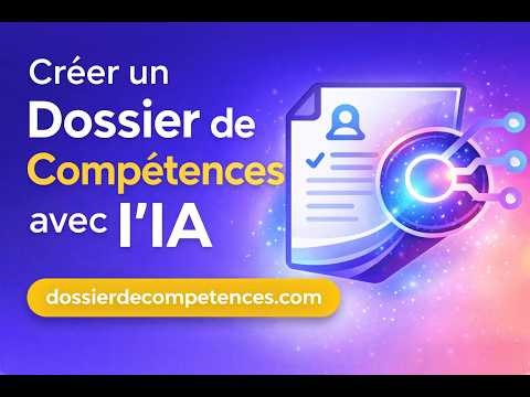 Comment générer un dossier de compétences avec l’IA | Tutoriel dossierdecompetences.com