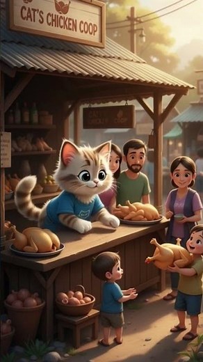 A Little cat becomes a big businessman by doing many small jobs in Life 💯 #youtubeshorts #emotional
