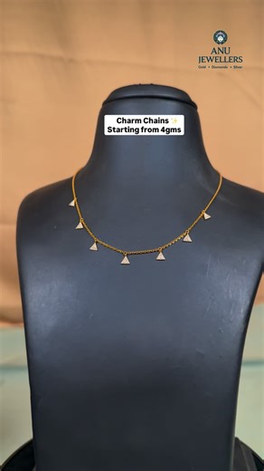 Anu Jewellers by Anutex on Instagram: "Anu Jewellers presents elegant charm chains starting from just 4 gms"