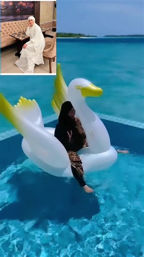 Relaxing Moments on the Inflatable Swan