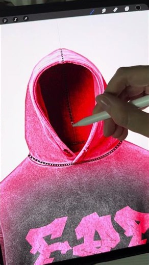 Designing a sun fade hoodie in Procreate