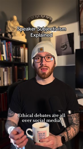Austin📚 on Instagram: "Ethical debates have been growing in popularity recently so I figured that I’d explain one of the issues with speaker subjectivism, which I have seen being endorsed recently. If you’re interested in another problem with speaker subjectivism, look into the modal problem. Due to these issues speaker subjectivism was abandoned and replaced with non-cognitivist theories such as emotivism. When emotivism — as displayed by AJ Ayer — came to be shown as incoherent, expressivism 