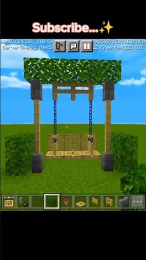 Minecraft bemboo swing 😍 | simple bemboo swing |#shorts #minecraft #shortvideo #ytshorts #shortsfeed
