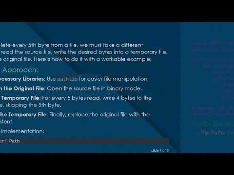 How to Delete Every 5th Byte of a Large File with Python
