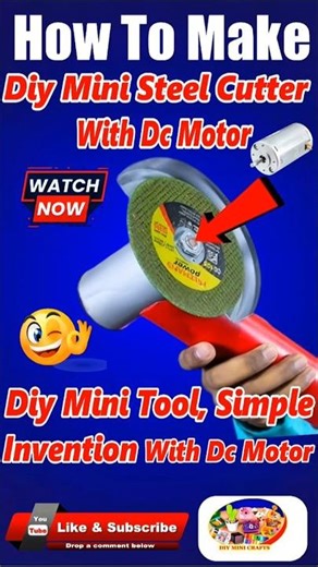 DIY Mini Steel Cutter ⚡#DIY #MiniTool #Invention #SteelCutter #DCMotor #DIYProjects #ShortsDIY