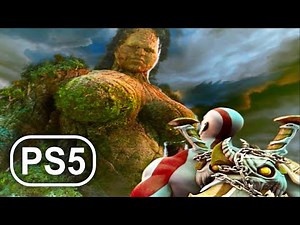 GOD OF WAR PS5 Gaia Mother Earth Titan Boss Fight Gameplay 4K ULTRA HD - God Of War 3 Remastered