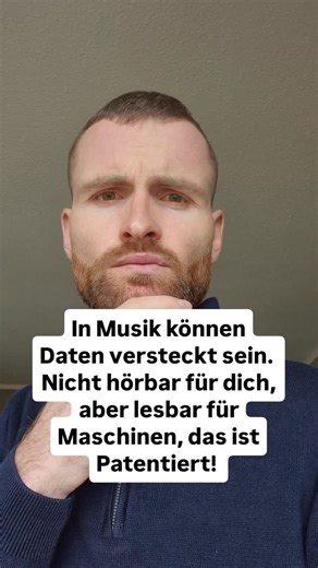Unhörbare Daten in deiner Musik! 🤯 Digitale Informationen können in ganz normaler Musik versteckt werden – für Menschen unhörbar, aber für Maschinen lesbar. Das ist keine Theorie, sondern Teil realer Signalverarbeitung. 📌 Patent: WO2000079518A1 📌 Thema: Psychoacoustic Hidden Data Encoding Das Patent beschreibt, wie digitale Daten mithilfe sogenannter psychoakustischer Maskierung in ein Audiosignal eingebettet werden. Unser Gehör nimmt bestimmte leise Signale nicht wahr, wenn sie von lauteren 
