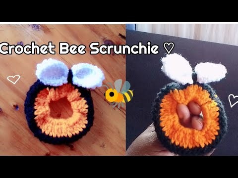 Easy! Beginner friendly crochet Bee scrunchie tutorial | Noelcrafts ♡