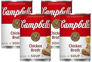 Campbell's Condensed Chicken Broth, 10.5 oz Can (Pack of 4)