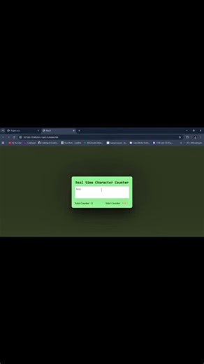 How to create a Real time Character Count App Html | Css | javascript #programming #webdevelopment