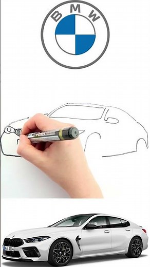 dessin bmw : Comment dessiner une bmw - how to draw bmw, BMW Magnifique