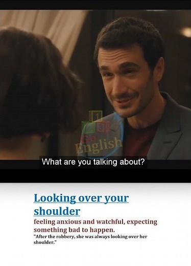 Looking Over Shoulder- Meaning, Pronunciation, Usage | Learn English with TV Shows & Movies