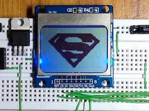 Nokia 5110 lcd bitmap with arduino nano