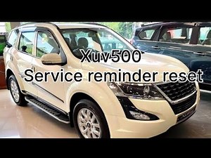 How do you reset the Service light on the Mahindra XUV500?