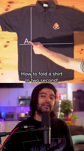 Quick Shirt Folding Technique in 2 Seconds