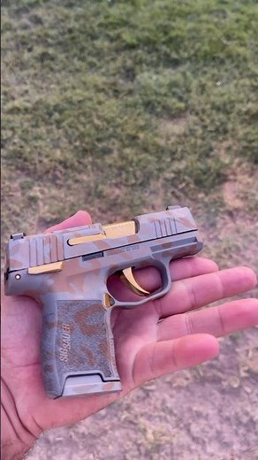 Sig Sauer P365 custom cerakote TiN gold