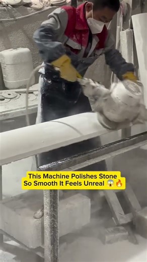 This Machine Polishes Stone So Smooth It Feels Unreal 😱🔥 #oddlysatisfying #asmr #stonework