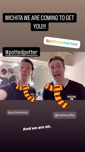 Brendan and Scott from Potted Potter North American Tour took over our Instagram stories during their show in Dallas today before they head to Wichita. We can’t wait to bring the Unauthorized Harry Experience back to Wichita Orpheum Theatre THIS Tuesday and Wednesday! 🎟 bit.ly/Potted-Jan14-15 | Wichita Orpheum Theatre