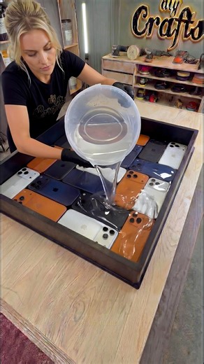 267K views · 4.6K reactions | Epoxy Table Crafted from iPhone 17 Pro Max | DIY & Crafts | Facebook